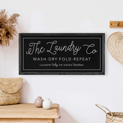 The Laundry Co Wood Sign