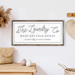 The Laundry Co Wood Sign