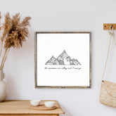 the mountains are calling and i must go wood sign