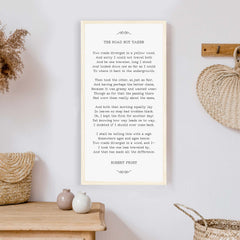 the road not taken wood sign the road not taken quote hoekstra decor wholesale wood signs