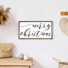 Merry Christmas Small Wood Sign