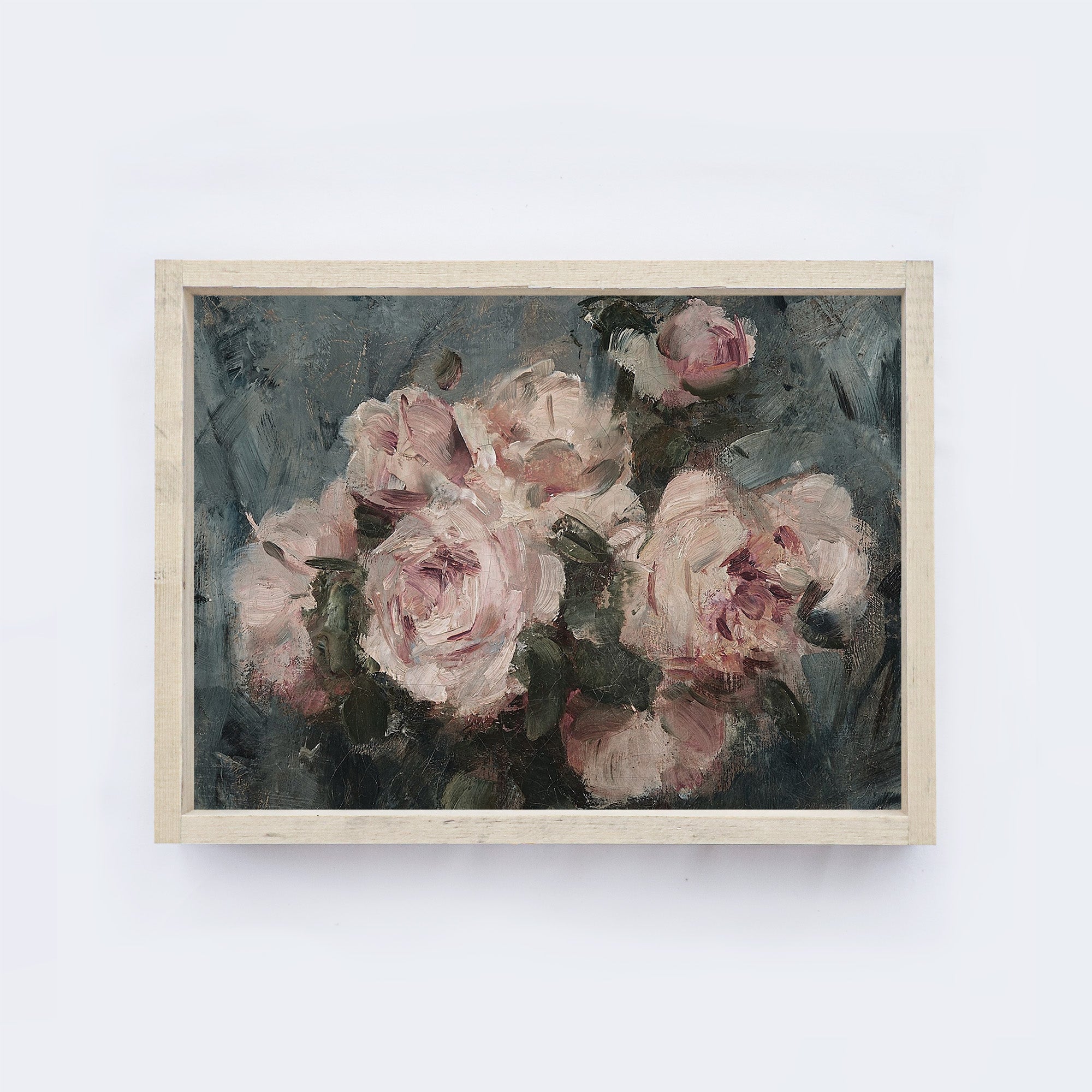 Vintage Print Framed | Moody Roses A04