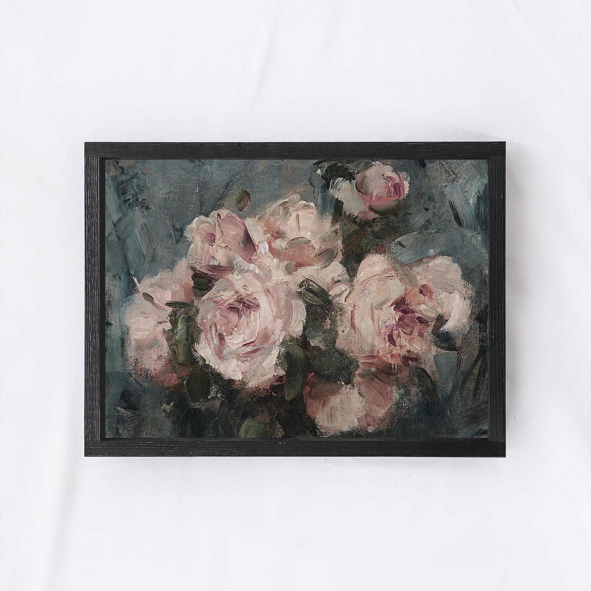 Vintage Print Framed | Moody Roses A04