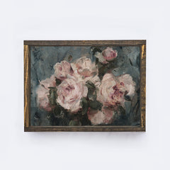 Vintage Print Framed | Moody Roses A04