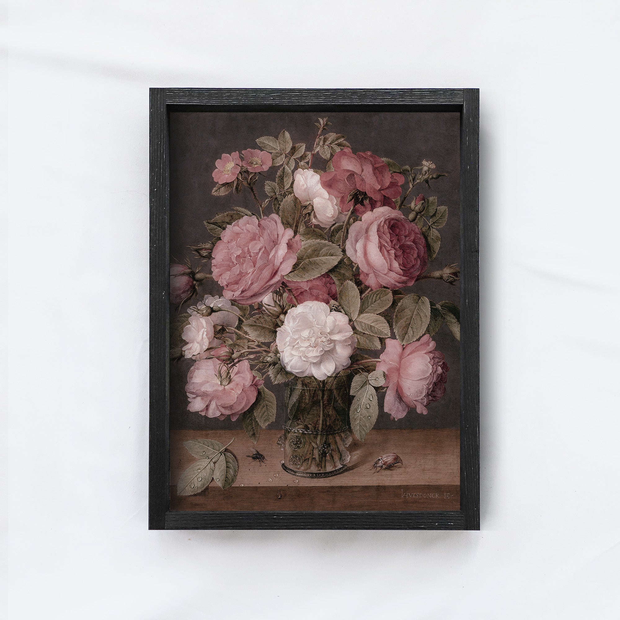 Vintage Print Framed | Floral Vase Painting A108