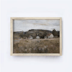 Vintage Wood Sign | Countryside Painting A133