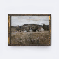 Vintage Wood Sign | Countryside Painting A133