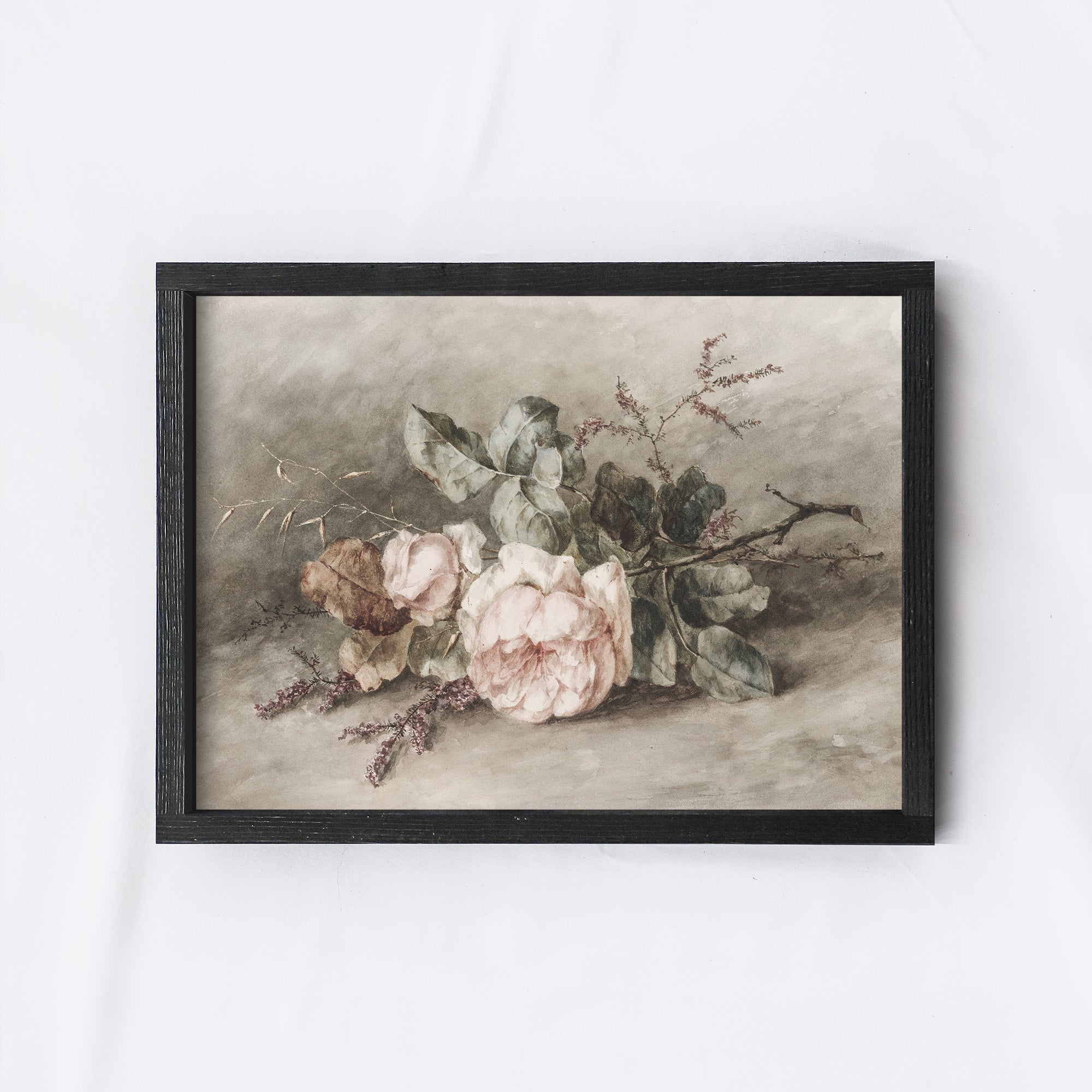 Vintage Print Framed | Flower Bundle A117