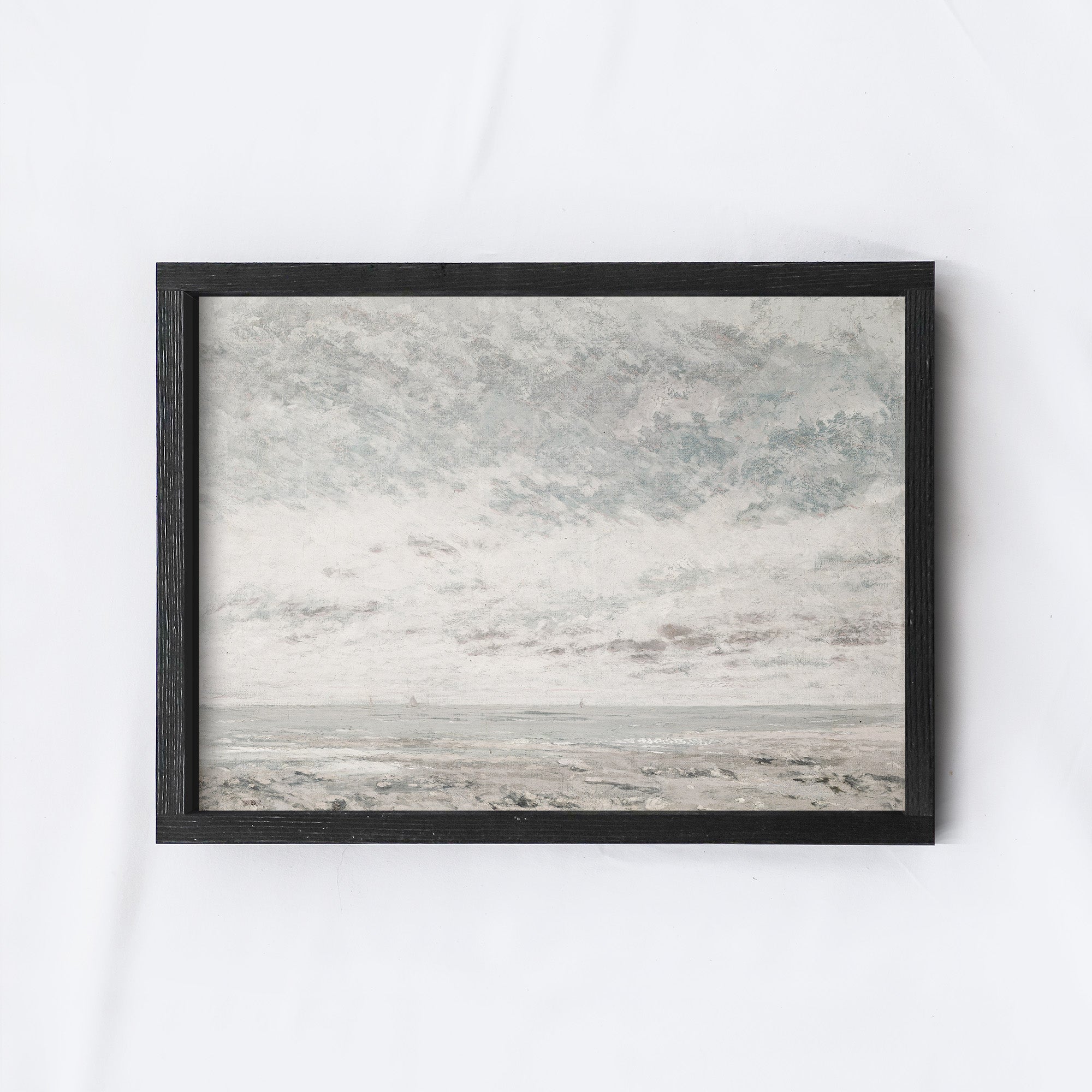 Vintage Print Framed | Sea Coastal Painting A118