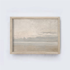 Abstract Coastal Sea Wall Art | Vintage Art Print A201