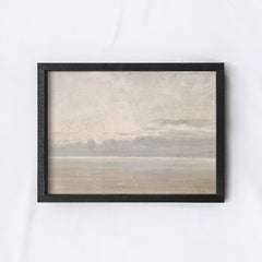 Abstract Coastal Sea Wall Art | Vintage Art Print A201