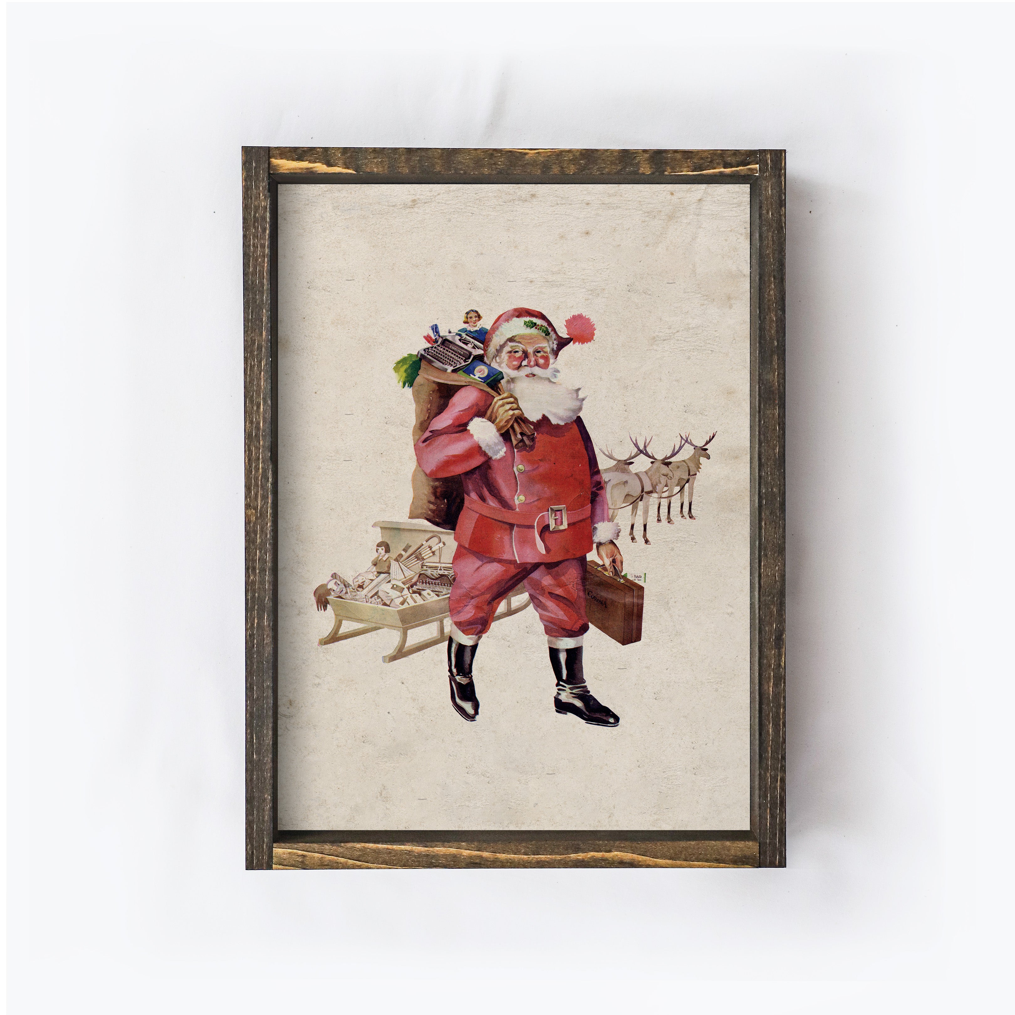 Santa Claus Christmas Print | Vintage Watercolour A251