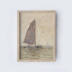 Vintage Sailboat Painting A269