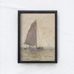 Vintage Sailboat Painting A269