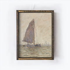 Vintage Sailboat Painting A269