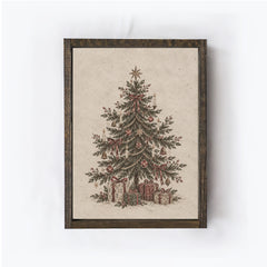 Vintage Christmas Tree Framed Wall Art | A411