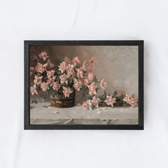 Vintage Art Framed | Bucket Of Roses A03