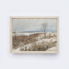 Vintage Winter Scenery Painting A69