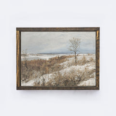 Vintage Winter Scenery Painting A69