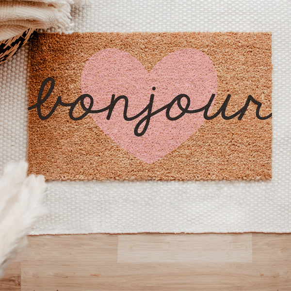 Coir Doormat- Bonjour