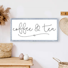 Coffee & Tea Wood Sign