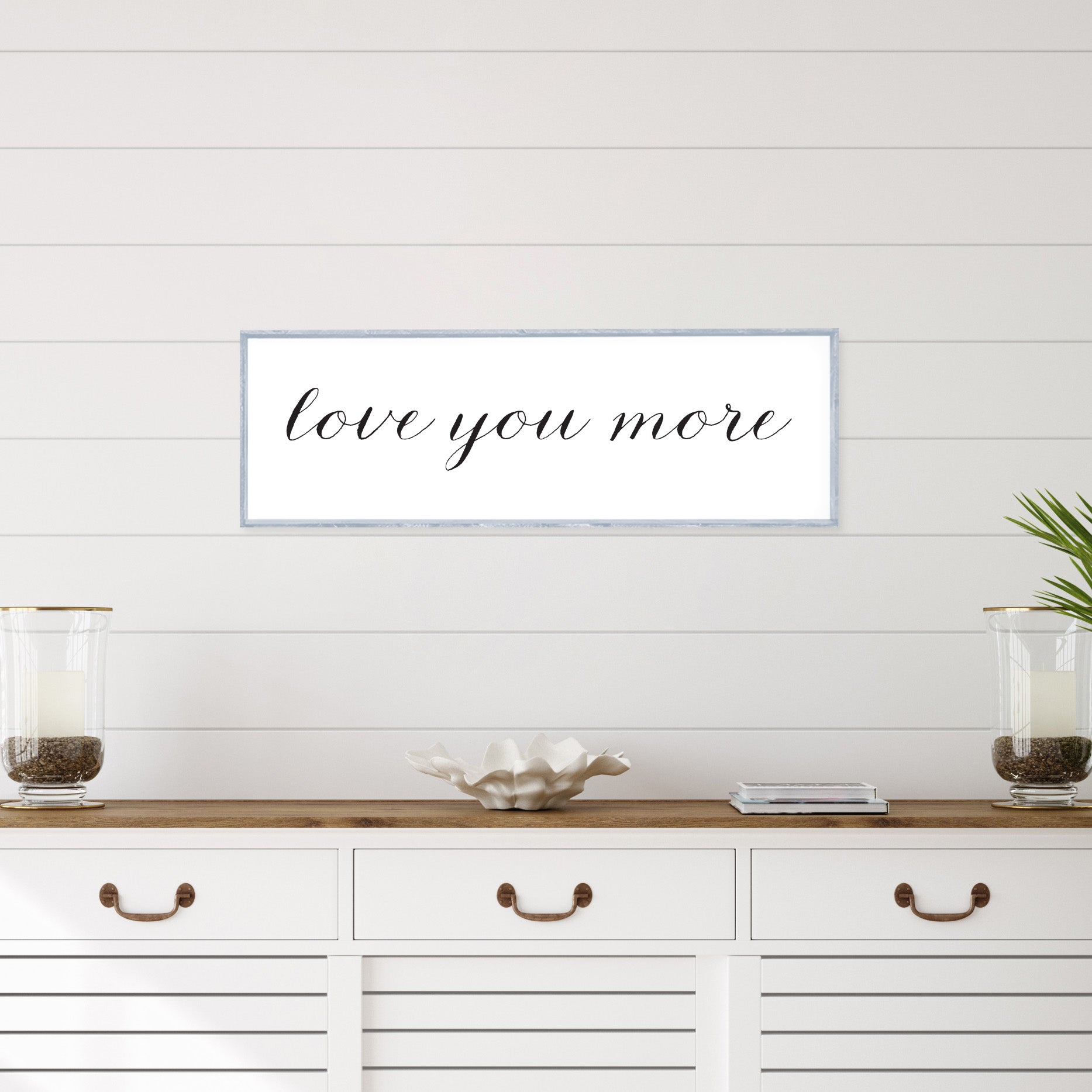 Love You More Wood Sign