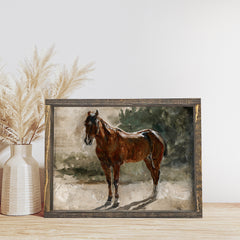 Vintage Print Framed | Horse Painting A96
