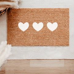 Triple Heart Doormat