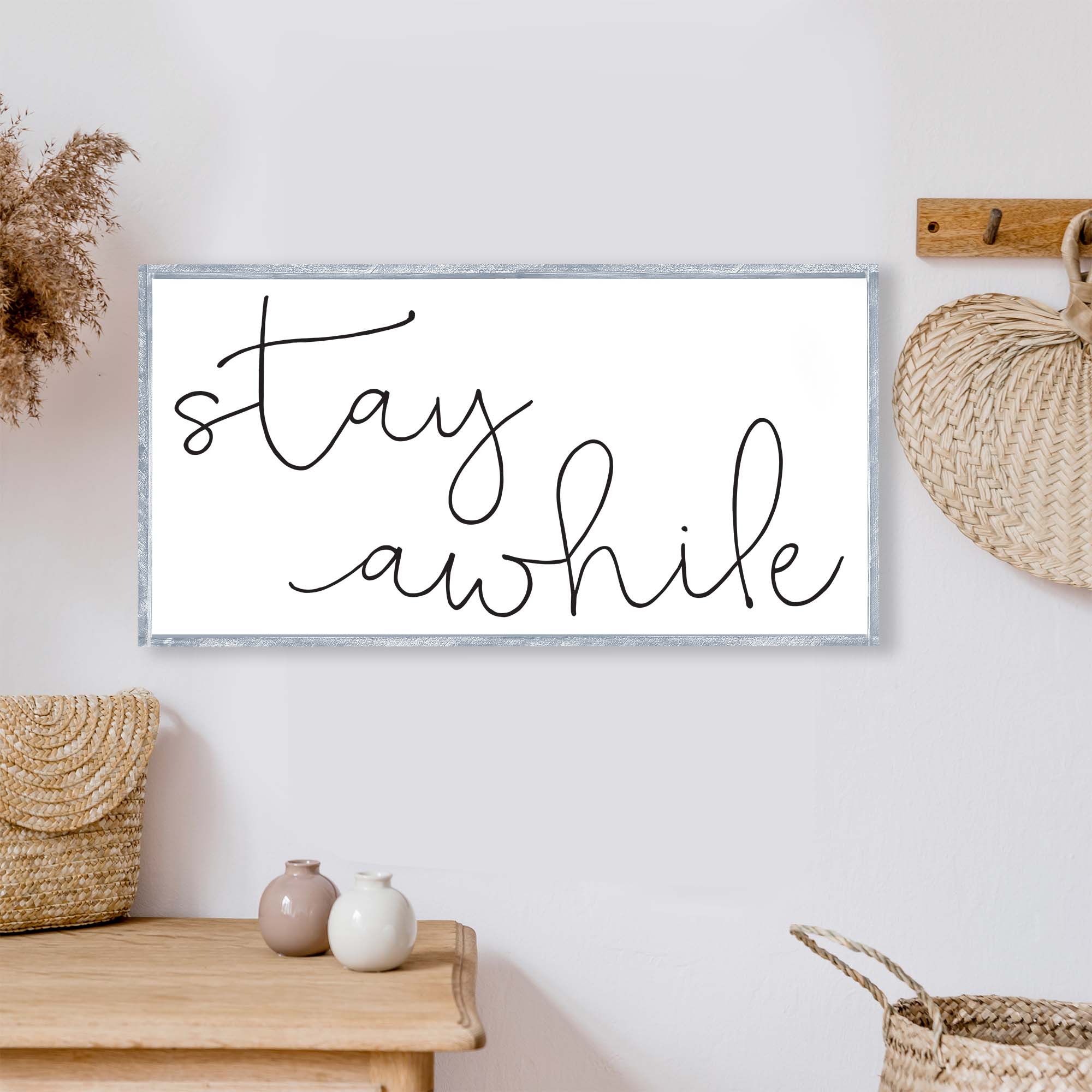 Stay Awhile #2 Wood Sign