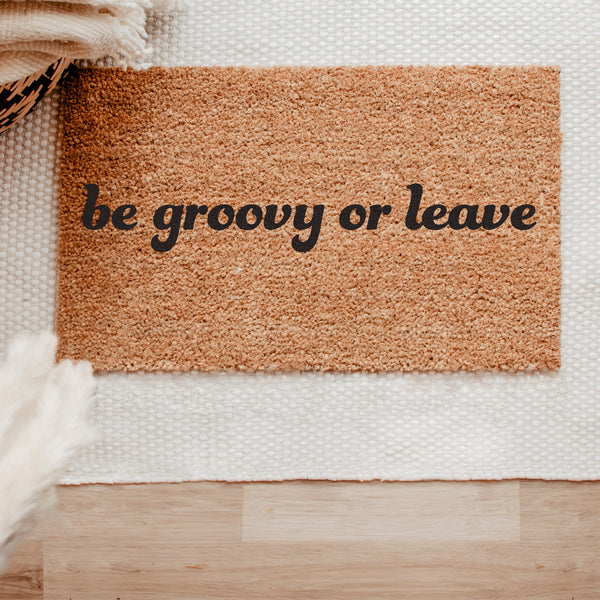be groovy or leave door mat