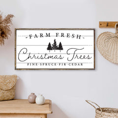 farm fresh christmas tree sign