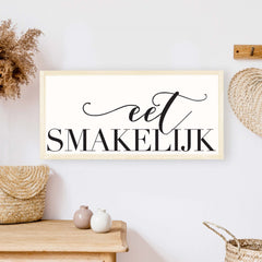 Dutch Eet Smakelijk Wood Sign