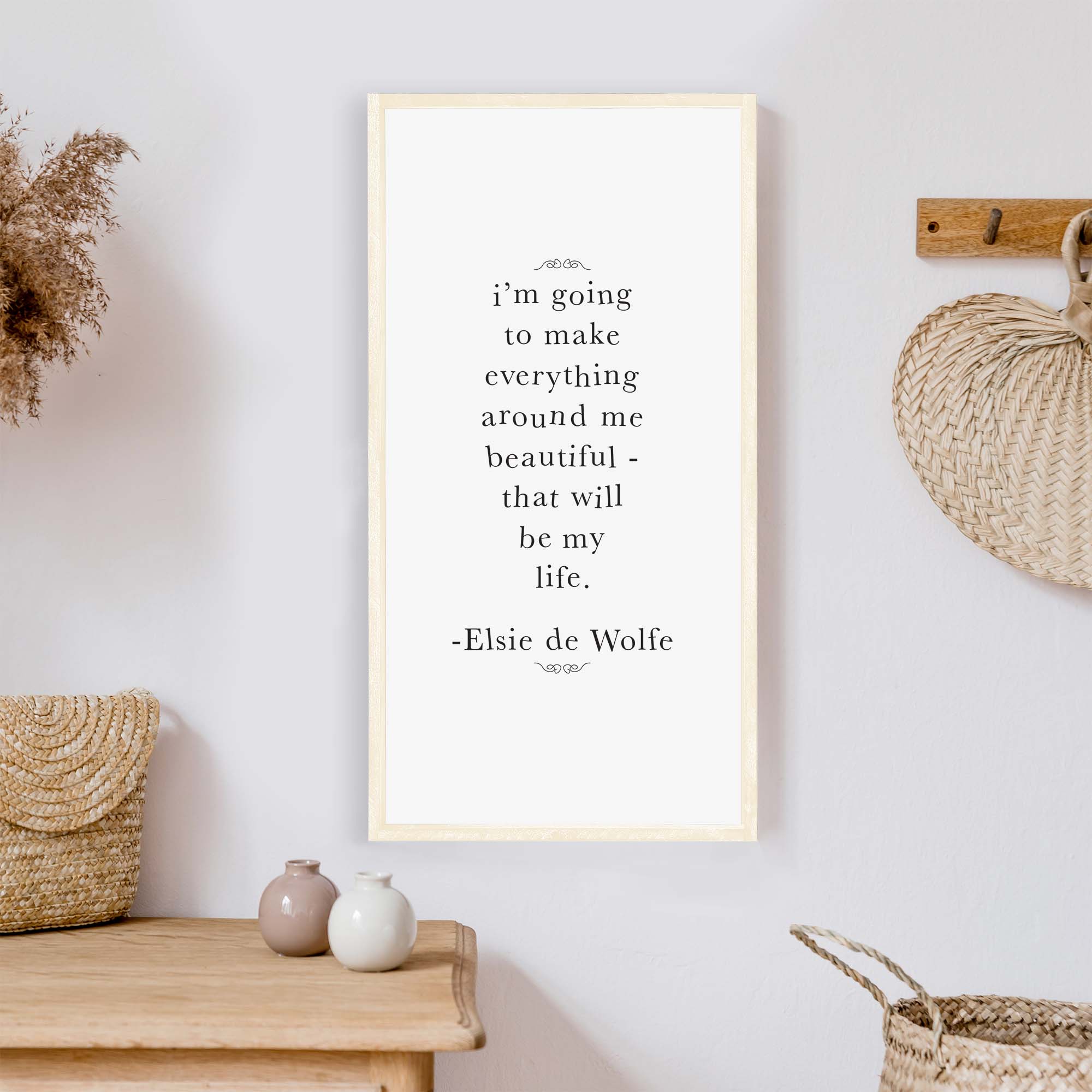 elsie de wolfe quote wood sign hoekstra decor im going to make everything around me beautiful wholesale wood signs
