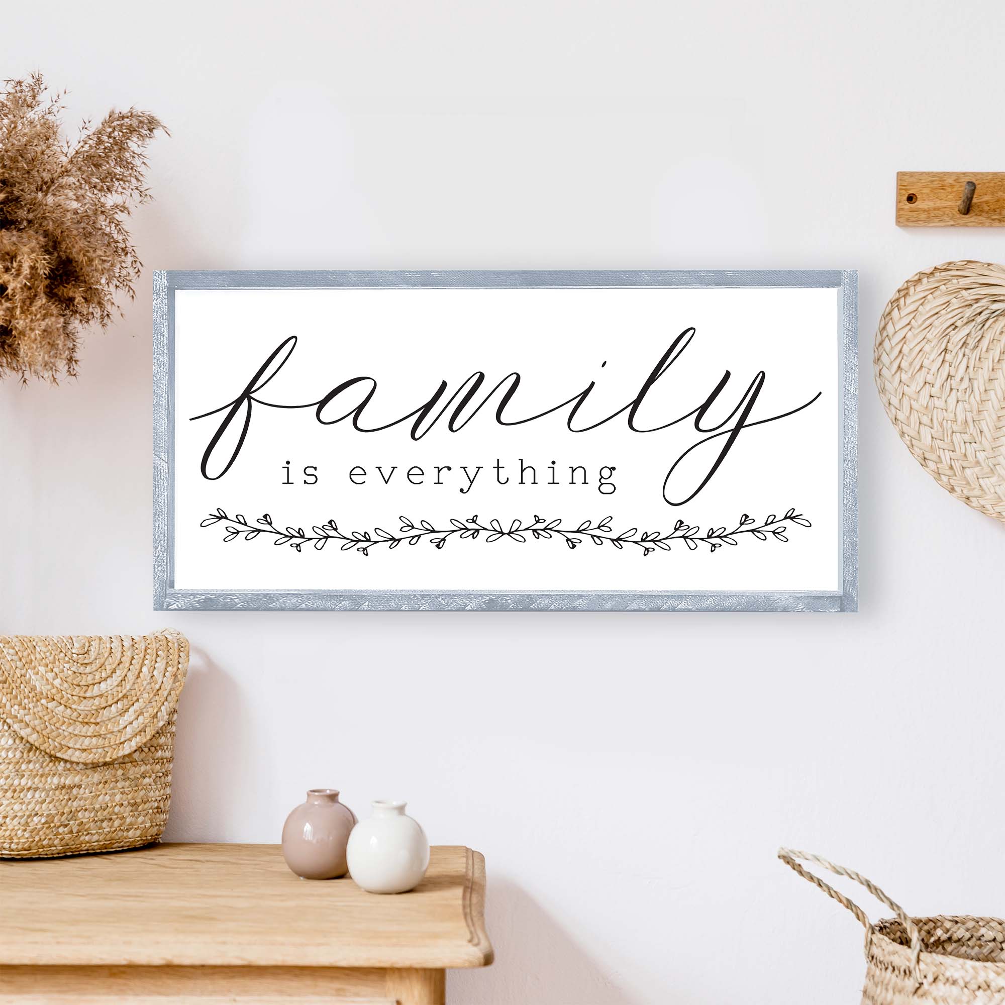 family is everything wood sign hoekstra decor