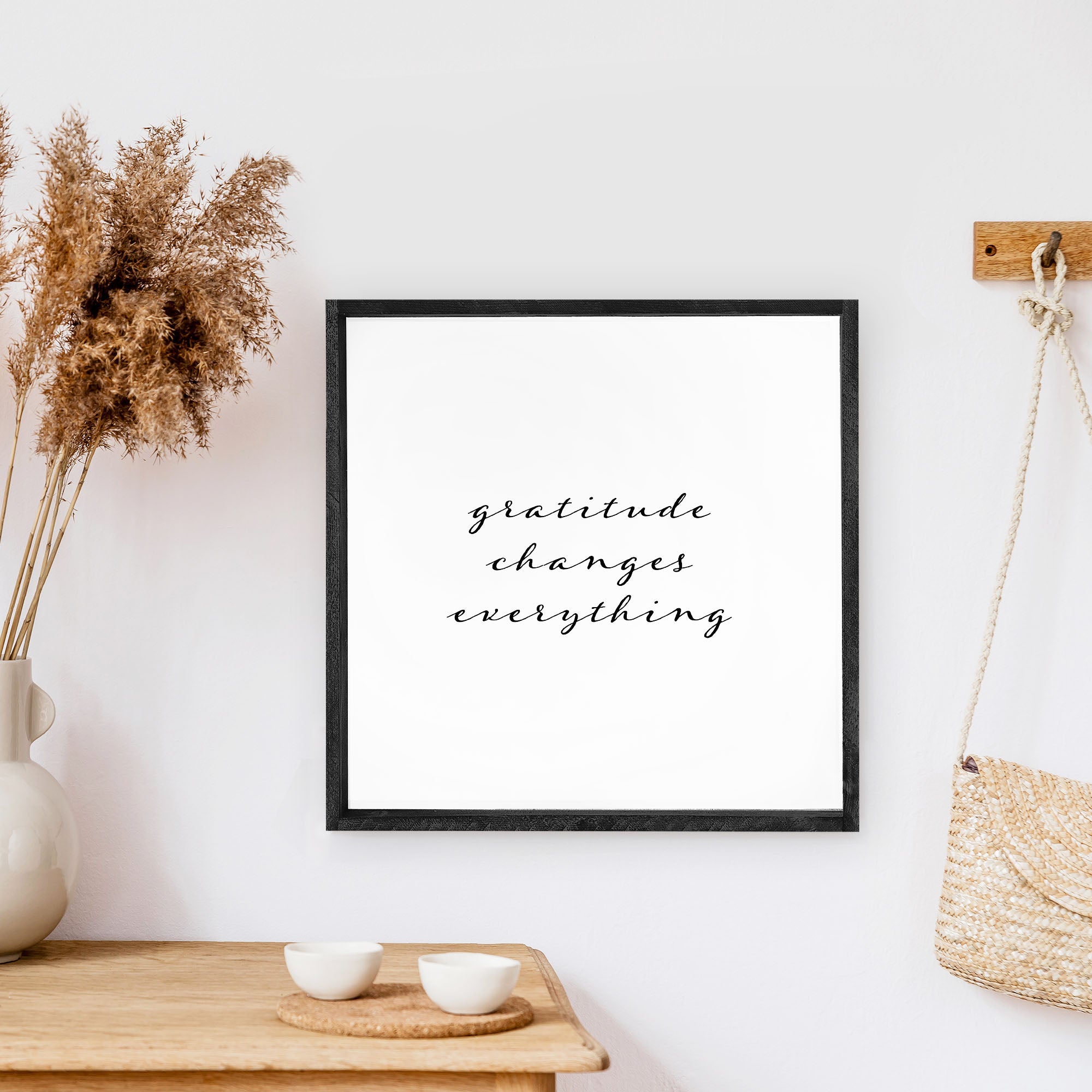 Gratitude Changes Everything Wood Sign