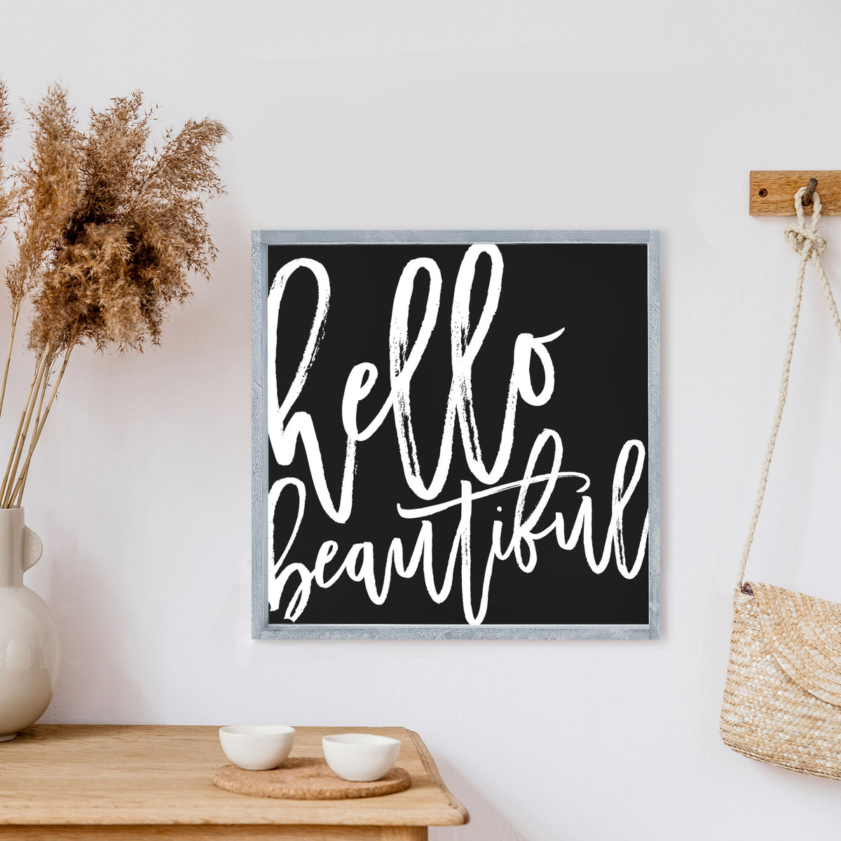Hello Beautiful Wood Sign – Hoekstra Decor