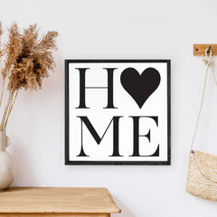 Home and Heart Wood Sign