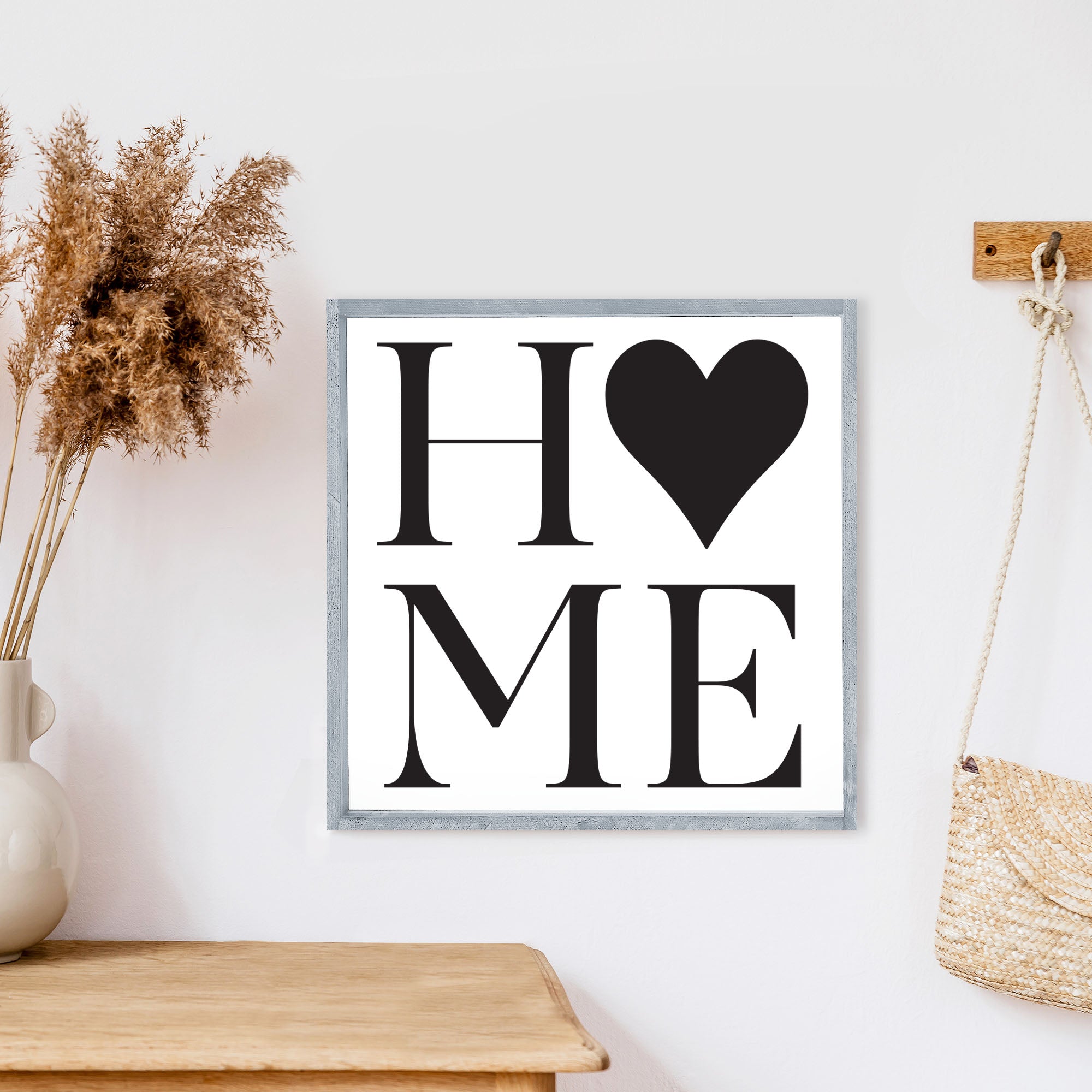 Home and Heart Wood Sign