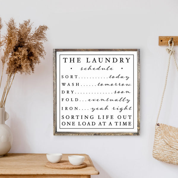 laundry room wood sign