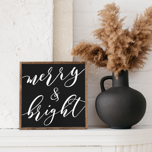 merry and bright wood sign seasonal wall decor wholesale wood signs canada