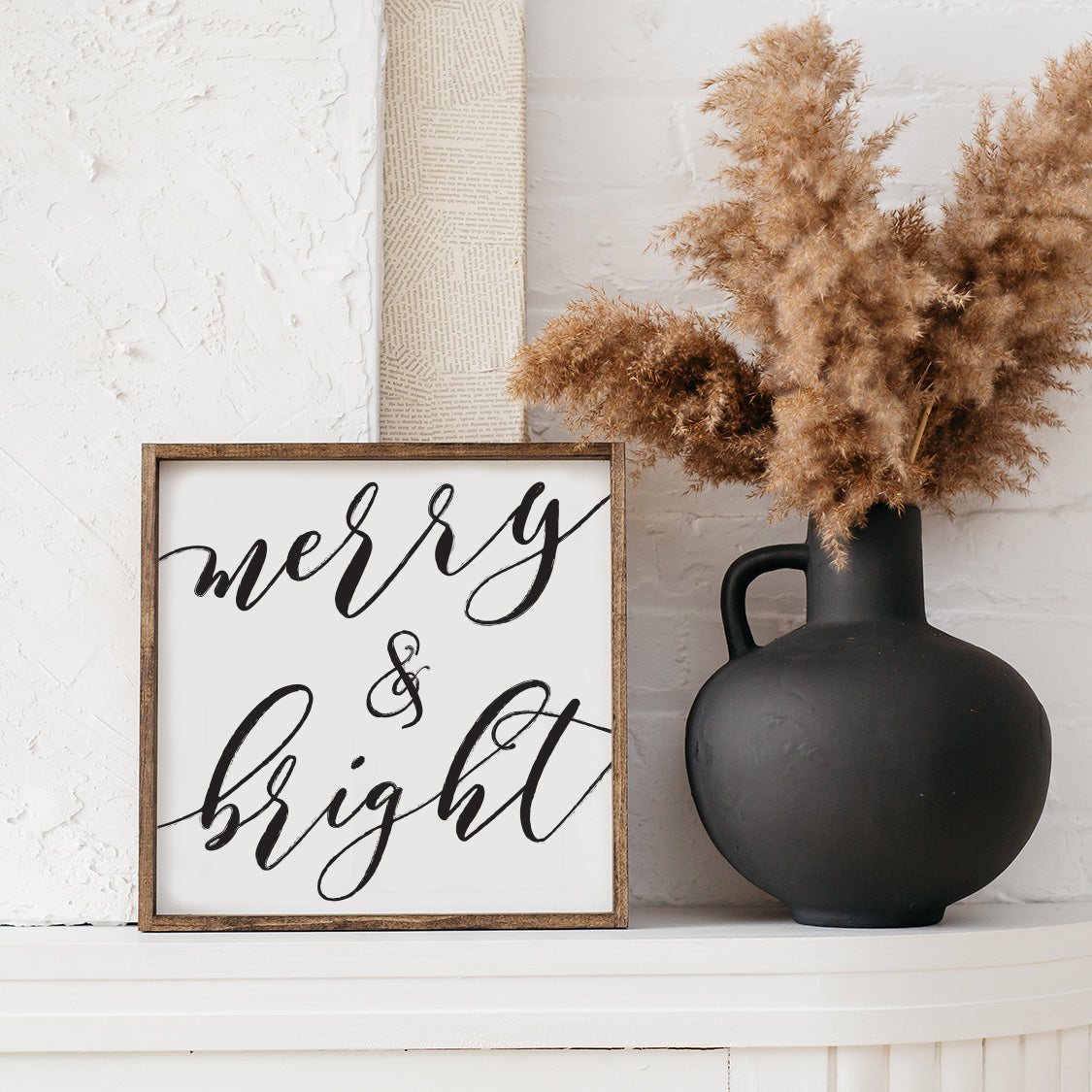 Merry And Bright Christmas Wood Sign