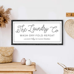 The Laundry Co Wood Sign