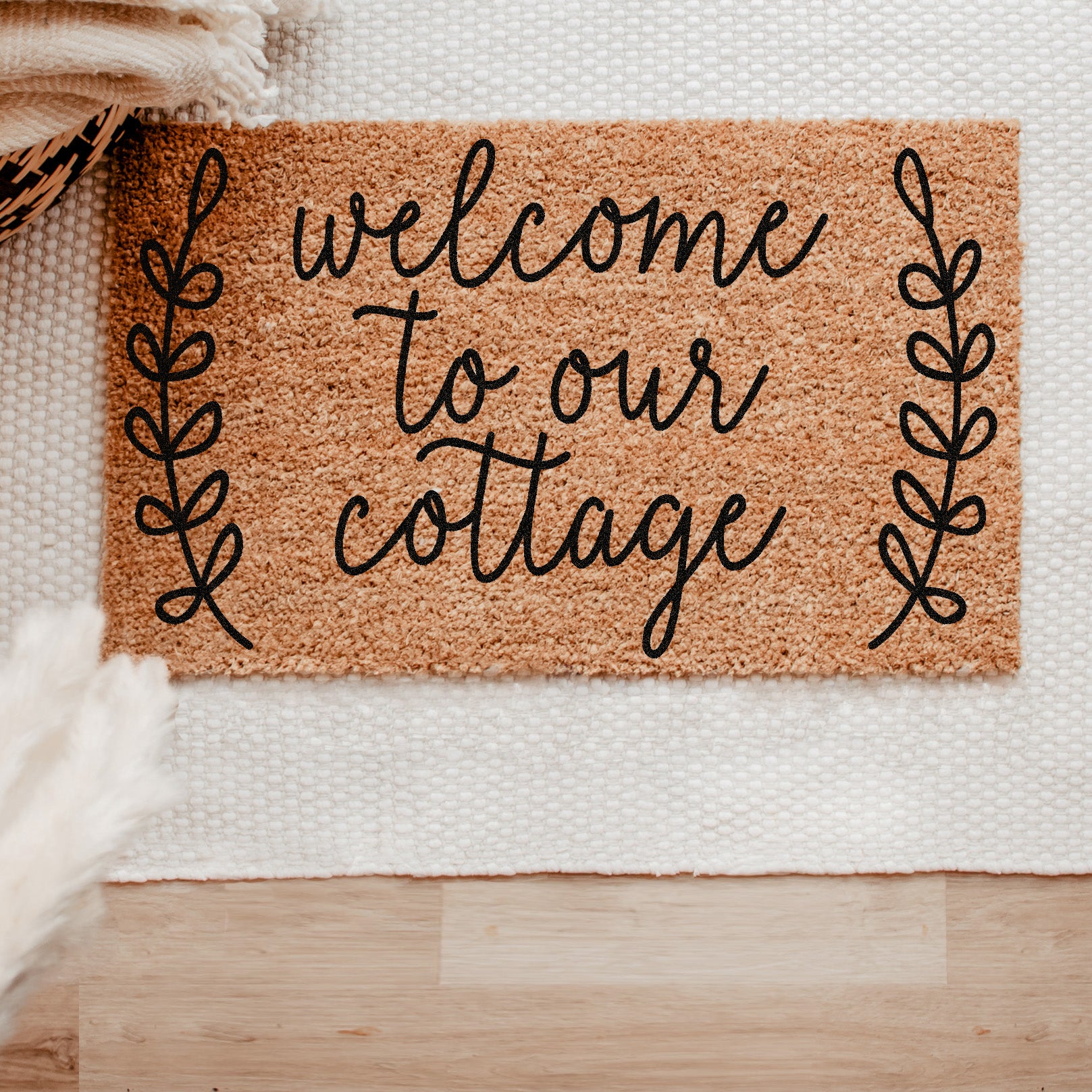 welcome to our cottage door mat