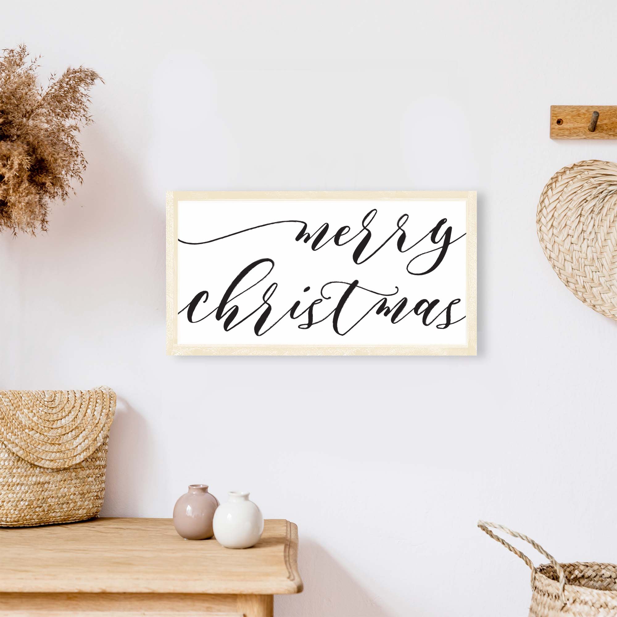 Merry Christmas Small Wood Sign